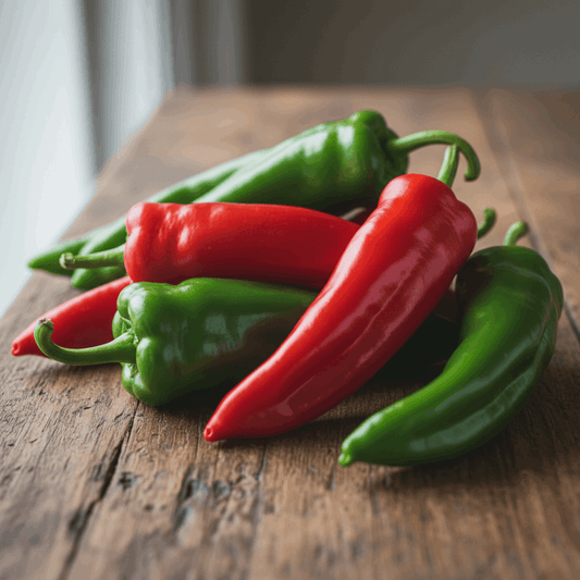 Piment NUMEX BIG JIM
Fruits géants jusqu'à 30cm ! Chair très épaisse. Vert puis rouge. Saveur douce à moyennement piquante. Impressionnant au jardin.